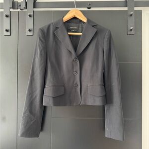 BCBGMaxAzria Black Blazer Tailored Cropped Design